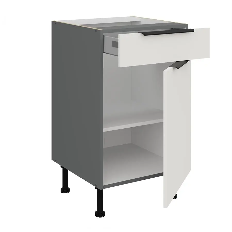 50 D 1F 1S BB - ARIA WHITE-ANT Meble kuchenne ARIANA, Meble kuchenne na wymiar, kuchnia na wymiar, szafki kuchenne, fronty antyfinger, szafka z szufladami, zakudowa kuchenna, kuchnie modułowe