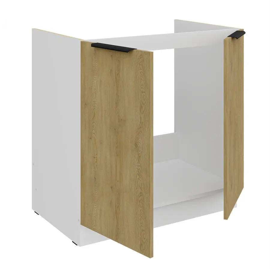 Szafka kuchenna dolna zlewowa 80 ZL 2F BB dąb cremona/biały CREMONA/WH