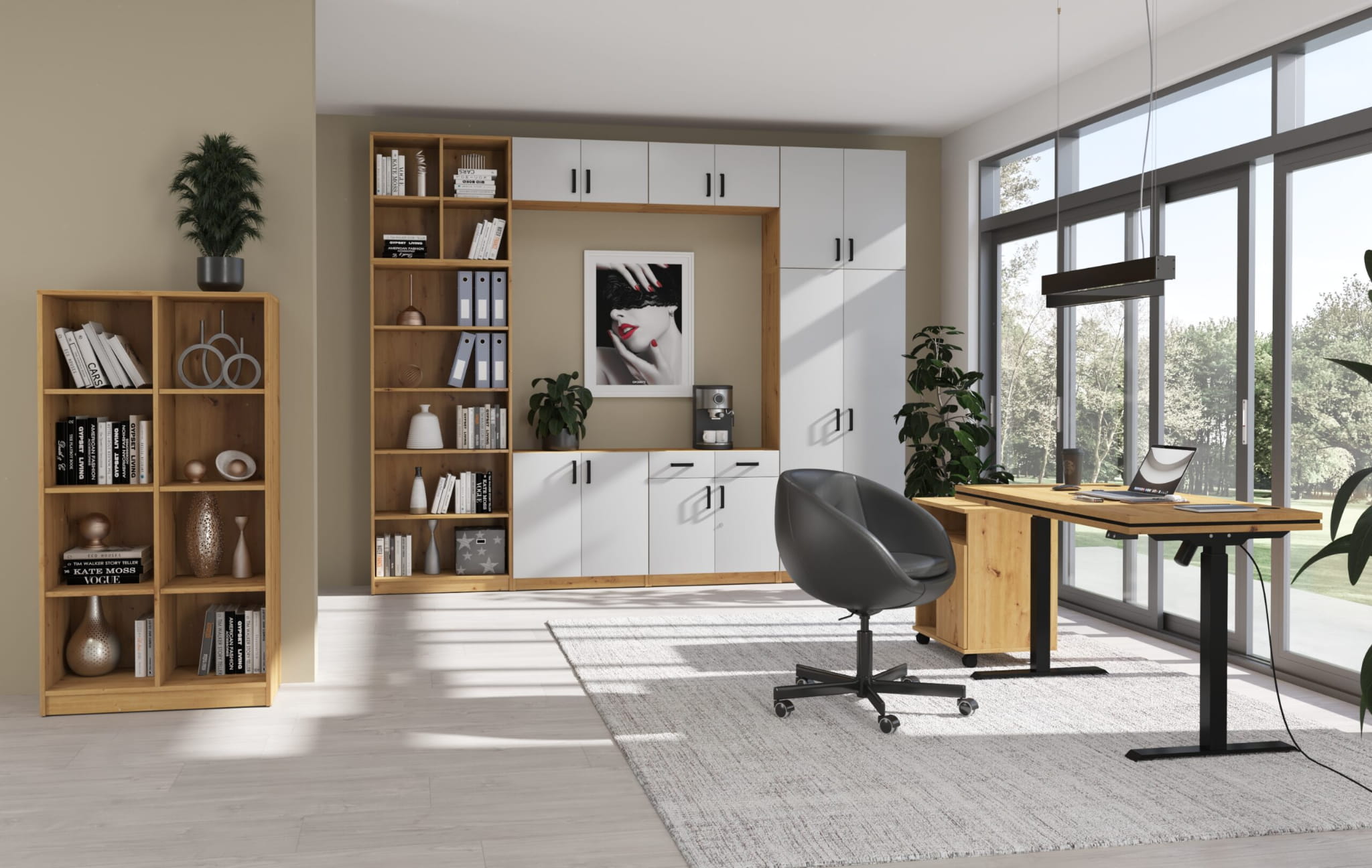 Nadstawka ALTO 115 1F jasny szary / dąb artisan