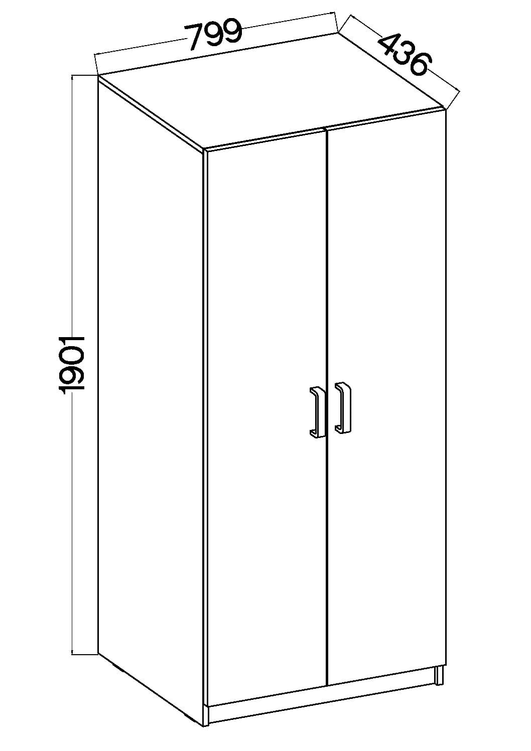 Szafka ALTO 111 2F dąb artisan / jasny szary