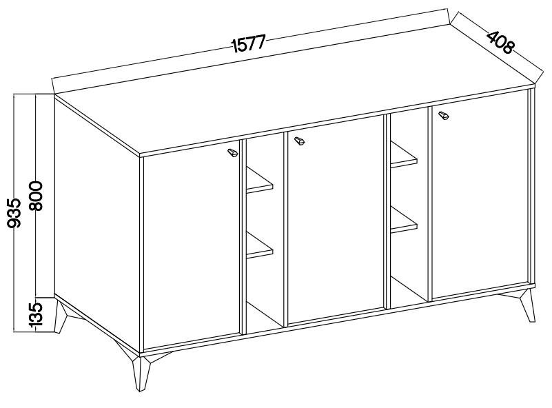 Komoda 823 JAKATA 3F eucaliptus