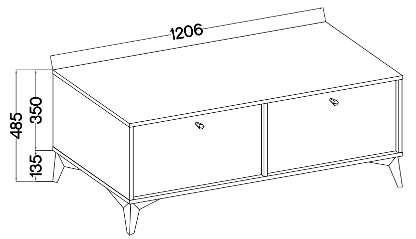 Komoda JAKATA 302 RTV 2K eucaliptus