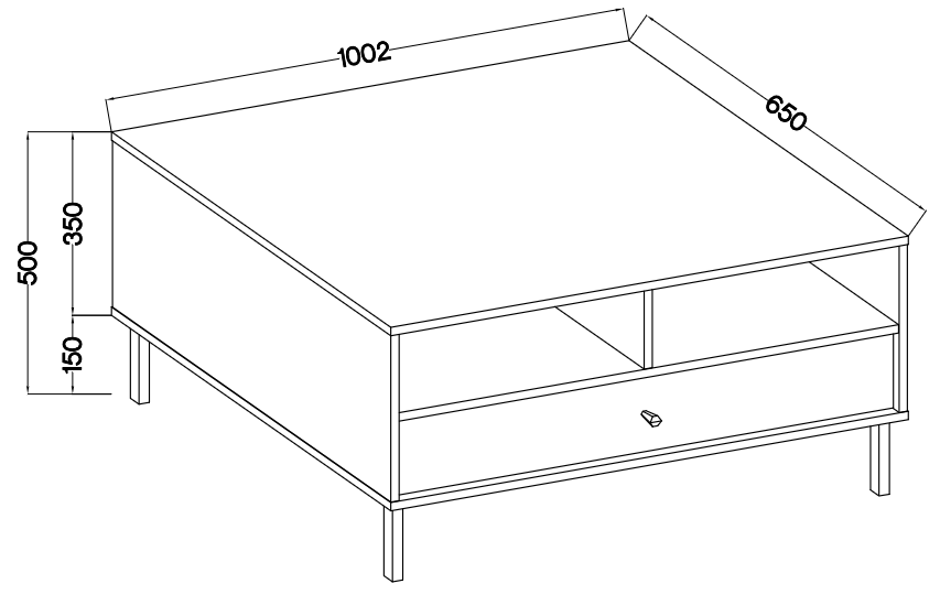 Stolik kawowy 2 JAKATA 201 1S beż piaskowy