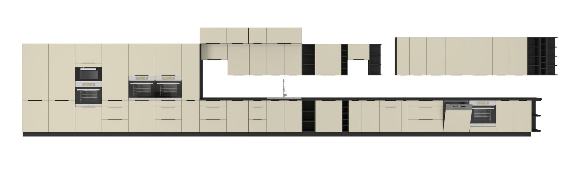 Front do zabudowy zmywarki ZM 570x596 kaszmir/czarny mat ARMONA