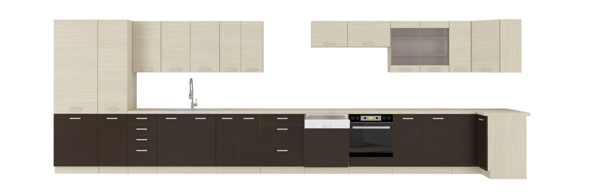 Szafka kuchenna górna 40 G-72 1F dąb ferrara/legno ciemne CHAMONIX