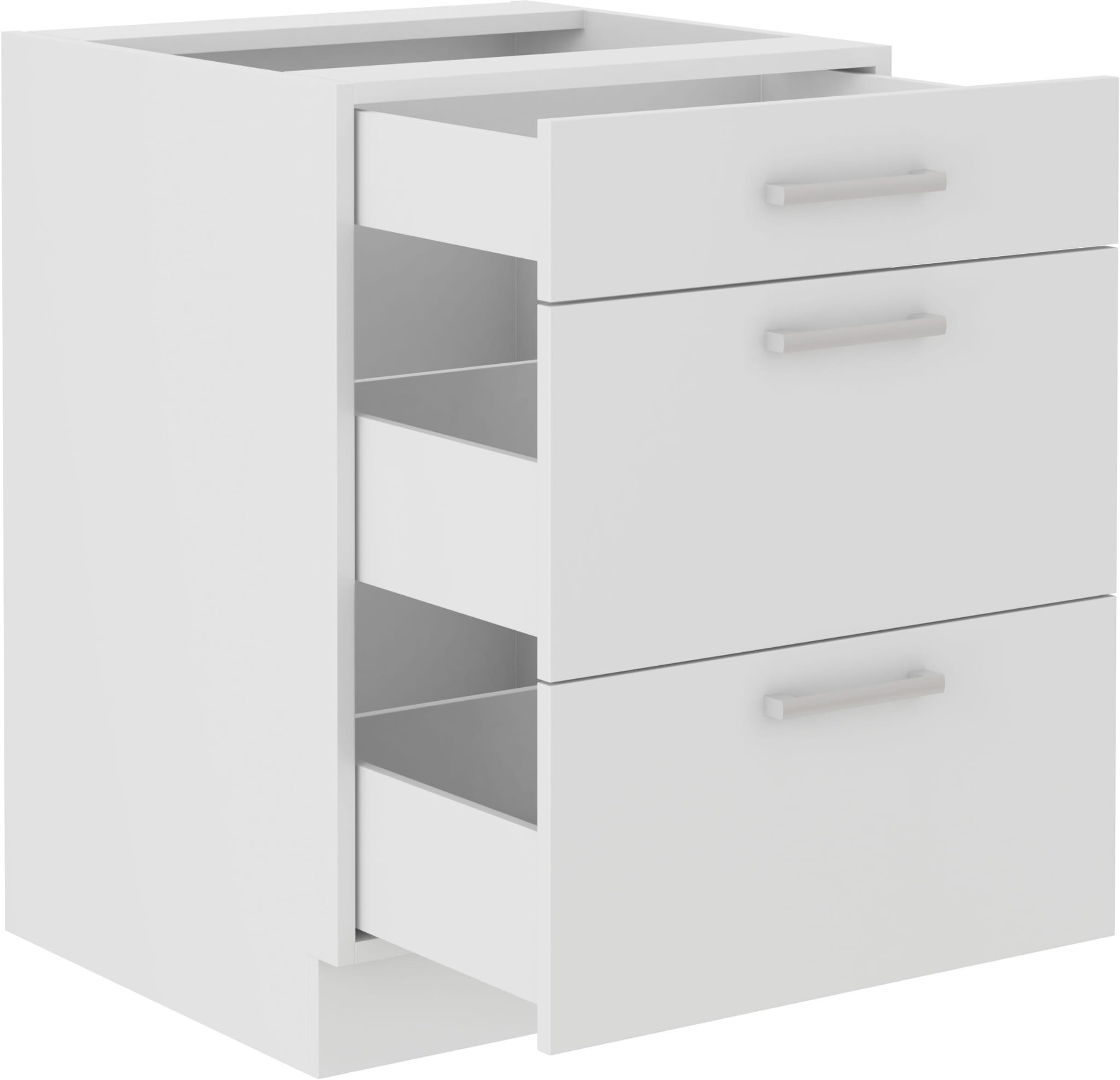 Szafka kuchenna dolna szufladowa 60 D 3S BB biały mat WHITE MAT