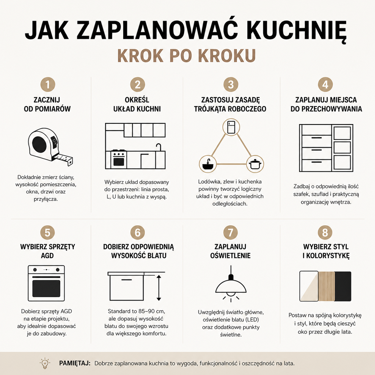 Jak zaplanować kuchnię krok po kroku?